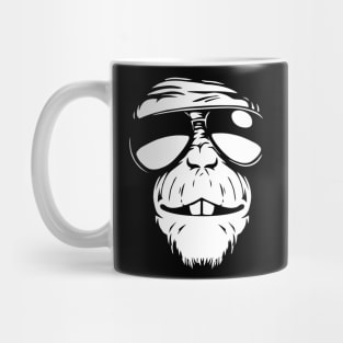 smiling monkey with glasses Mug